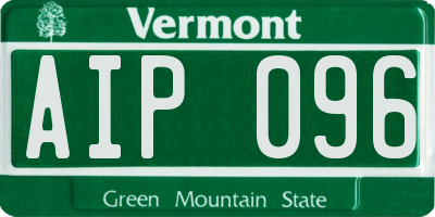 VT license plate AIP096