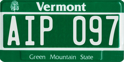 VT license plate AIP097