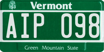 VT license plate AIP098