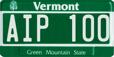 VT license plate AIP100