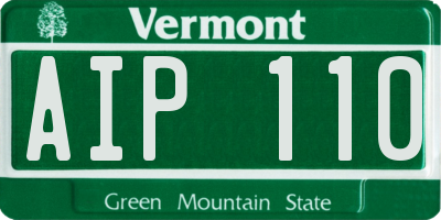VT license plate AIP110