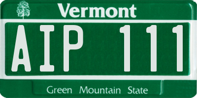 VT license plate AIP111