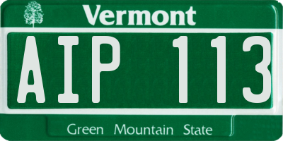 VT license plate AIP113