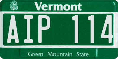 VT license plate AIP114