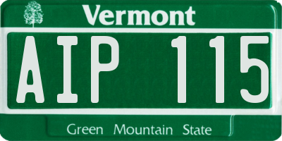 VT license plate AIP115