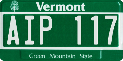 VT license plate AIP117