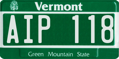 VT license plate AIP118
