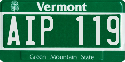 VT license plate AIP119