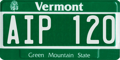 VT license plate AIP120