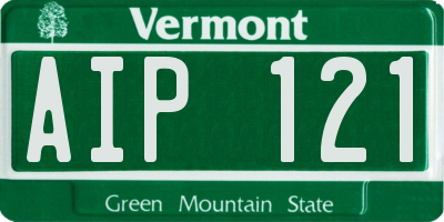 VT license plate AIP121