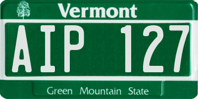 VT license plate AIP127