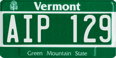 VT license plate AIP129