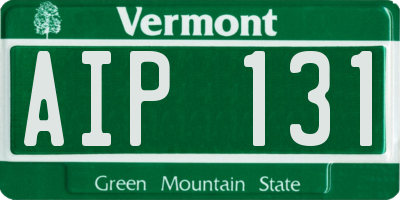 VT license plate AIP131