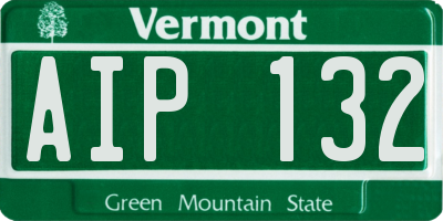VT license plate AIP132