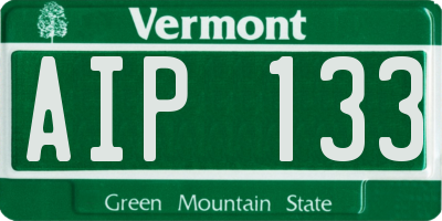VT license plate AIP133