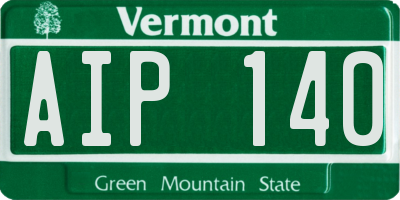 VT license plate AIP140