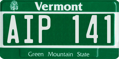 VT license plate AIP141