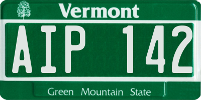 VT license plate AIP142