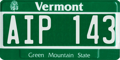VT license plate AIP143