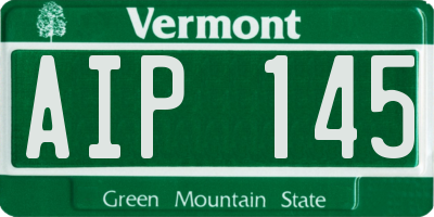 VT license plate AIP145