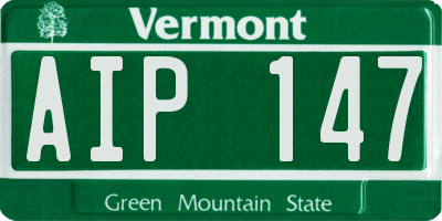VT license plate AIP147
