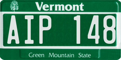 VT license plate AIP148