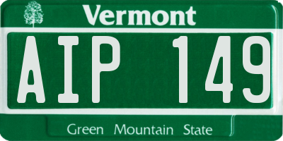 VT license plate AIP149