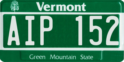 VT license plate AIP152