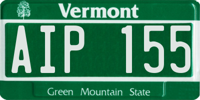 VT license plate AIP155
