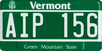 VT license plate AIP156