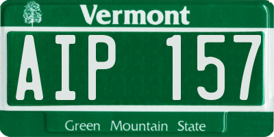VT license plate AIP157