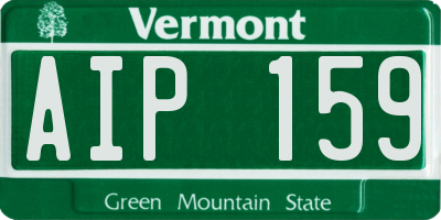 VT license plate AIP159