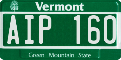 VT license plate AIP160