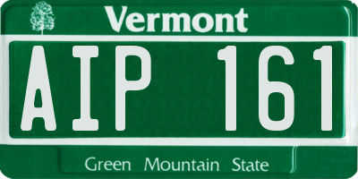 VT license plate AIP161