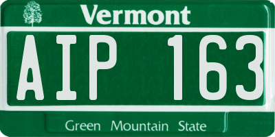 VT license plate AIP163