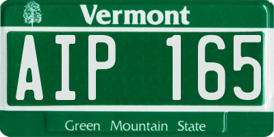 VT license plate AIP165