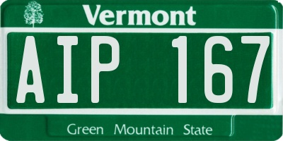 VT license plate AIP167