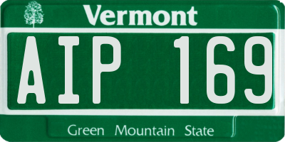 VT license plate AIP169