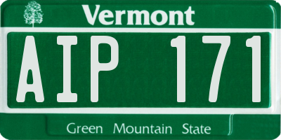 VT license plate AIP171