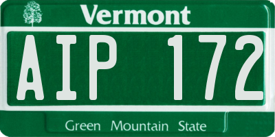 VT license plate AIP172