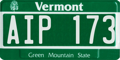 VT license plate AIP173