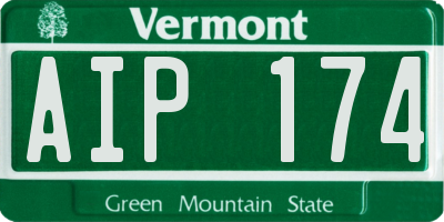 VT license plate AIP174