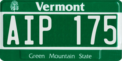 VT license plate AIP175