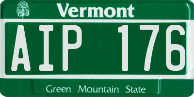 VT license plate AIP176