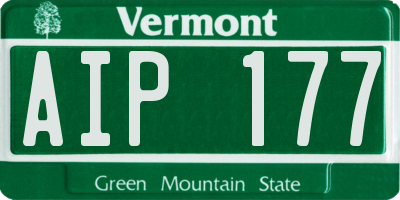 VT license plate AIP177