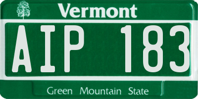 VT license plate AIP183