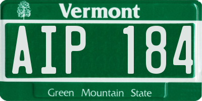 VT license plate AIP184