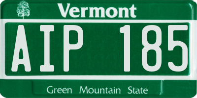 VT license plate AIP185