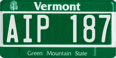 VT license plate AIP187