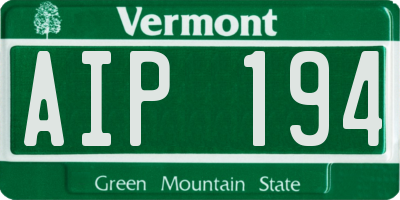 VT license plate AIP194